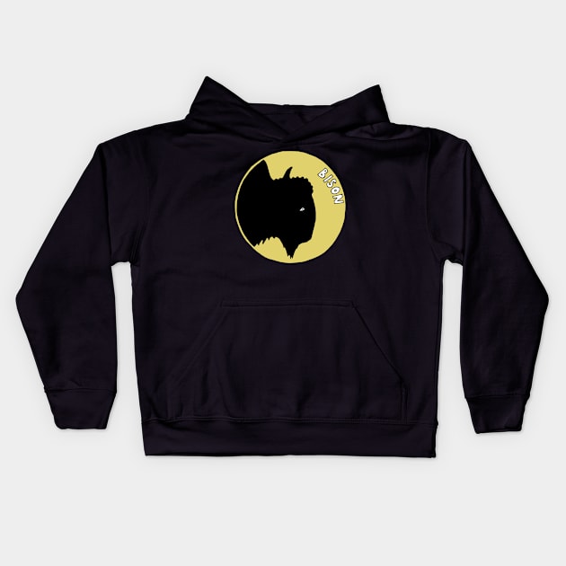 Bison Kids Hoodie by HanDraw